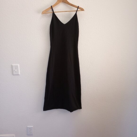 Sisley Dresses & Skirts - Sisley Black Spaghetti Strap Dress Made In Italy